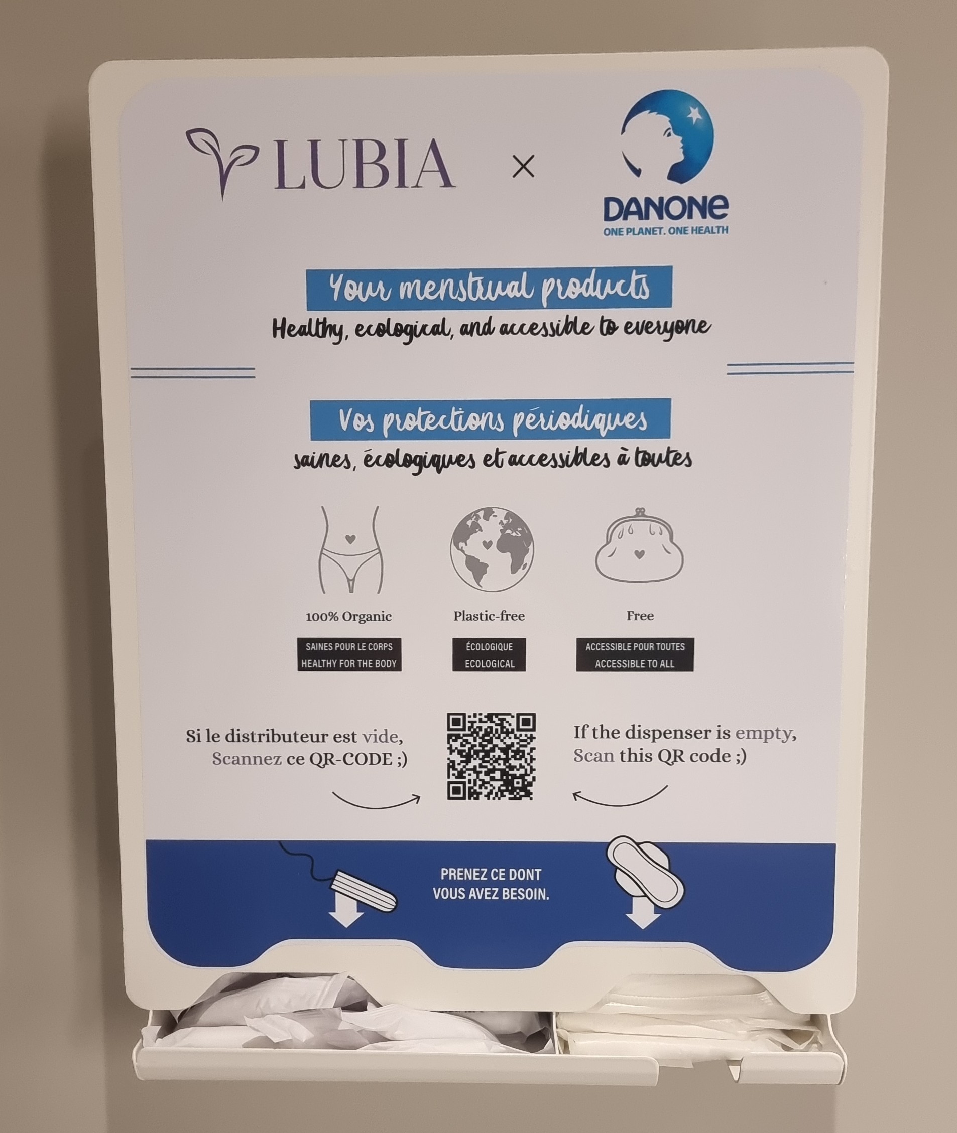 Distributeur Lubia chez Danone